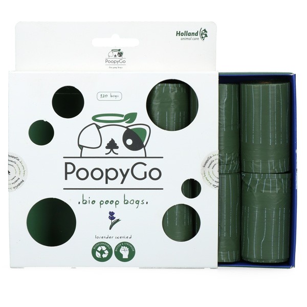 PoopyGo Bio-Gassibeutel Rollen mit Lavendelduft von Holland Animal Care