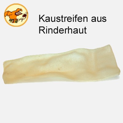 Gut für die Zähne - Kaustreifen aus Rinderhaut