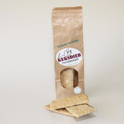 Keksdieb Kräuter-Knäcke mit Dinkelmehl, Apfelmus, Salbei, Rapsöl