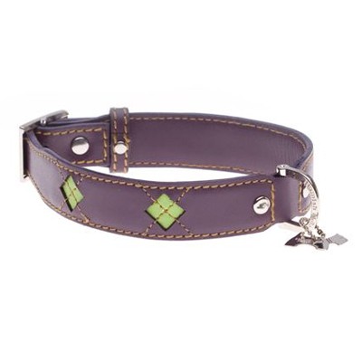 Lila Mackie Purple Lederhalsband von Hamish Mc Beth