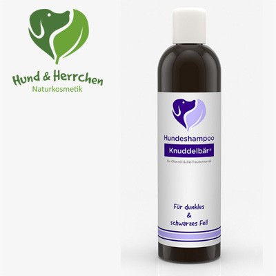 Knuddelbär Hundeshampoo für dunkles Fell von Hund & Herrchen