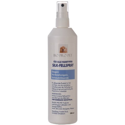 Silk-Fellspray gegen Verfilzung Verschmutzung von Bio Pro Pet