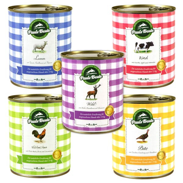 Pauls Beute getreidefreies Dosenfutter für Hunde ab 15 kg