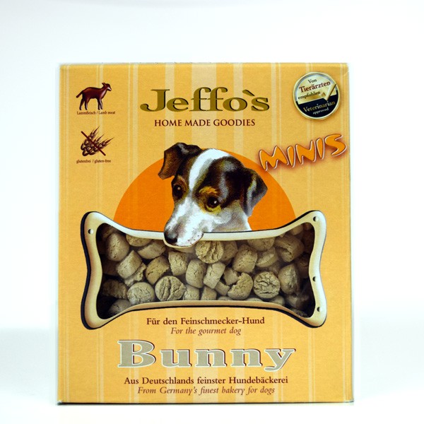 Glutenfreie Knusperlis Bunny mit Lammfleisch als Jeffo's Minis