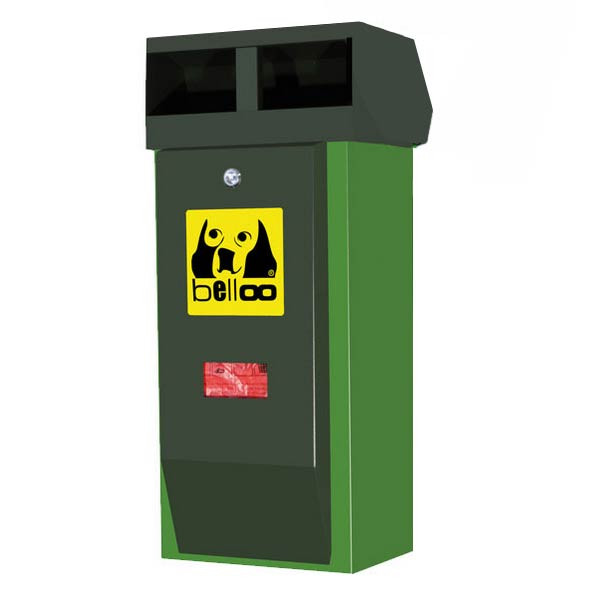 Hundekotbeutelspender Belloo Combi mit Müllbehälter