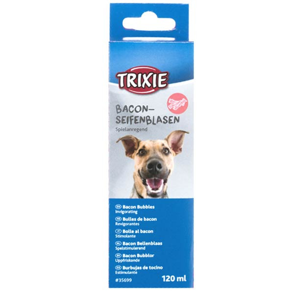 Bacon Seifenblasen für Hunde mit Schinken-Aroma von Trixie