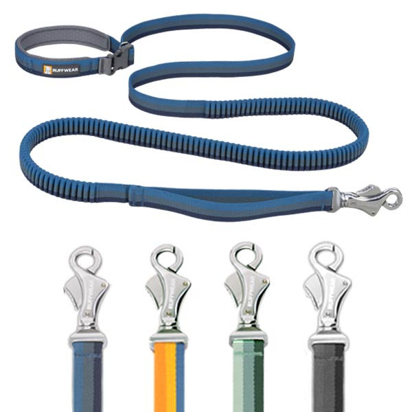 Dehnbare Joggingleine Roamer. Von Ruff Wear - Gr. M / grün - River Rock Green