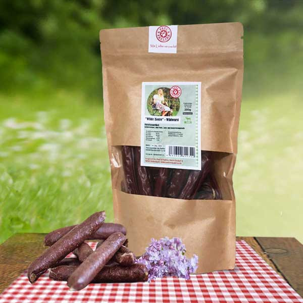 Wildwurst-Snack Wilde Beere von Paul & Paulina mit Johannisbeere