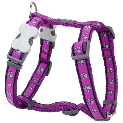 Lila Hundegeschirr Pawprints Purple. Von Red Dingo