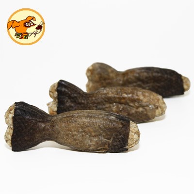 Kau-Fisch Rinderhaut-Lachs-Kausnack in Fischform - 1 Stück Beutel Promo